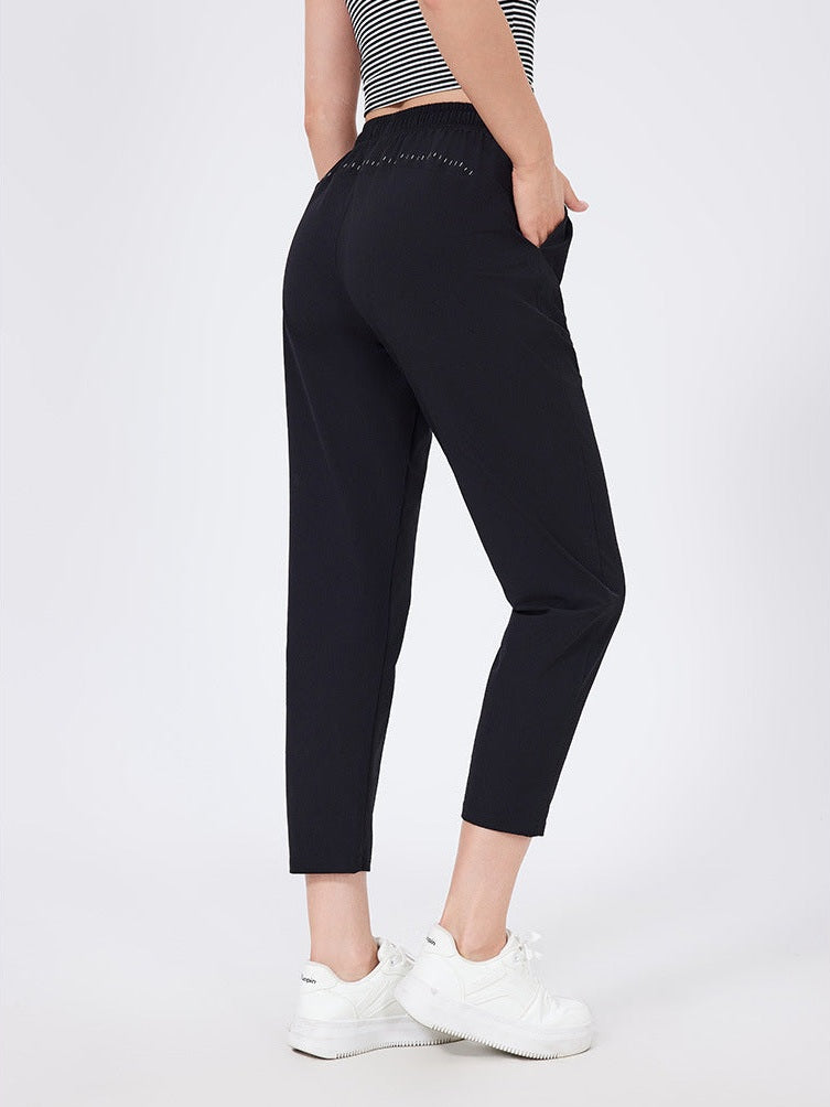 Ankle-Tied Cropped Sweatpants