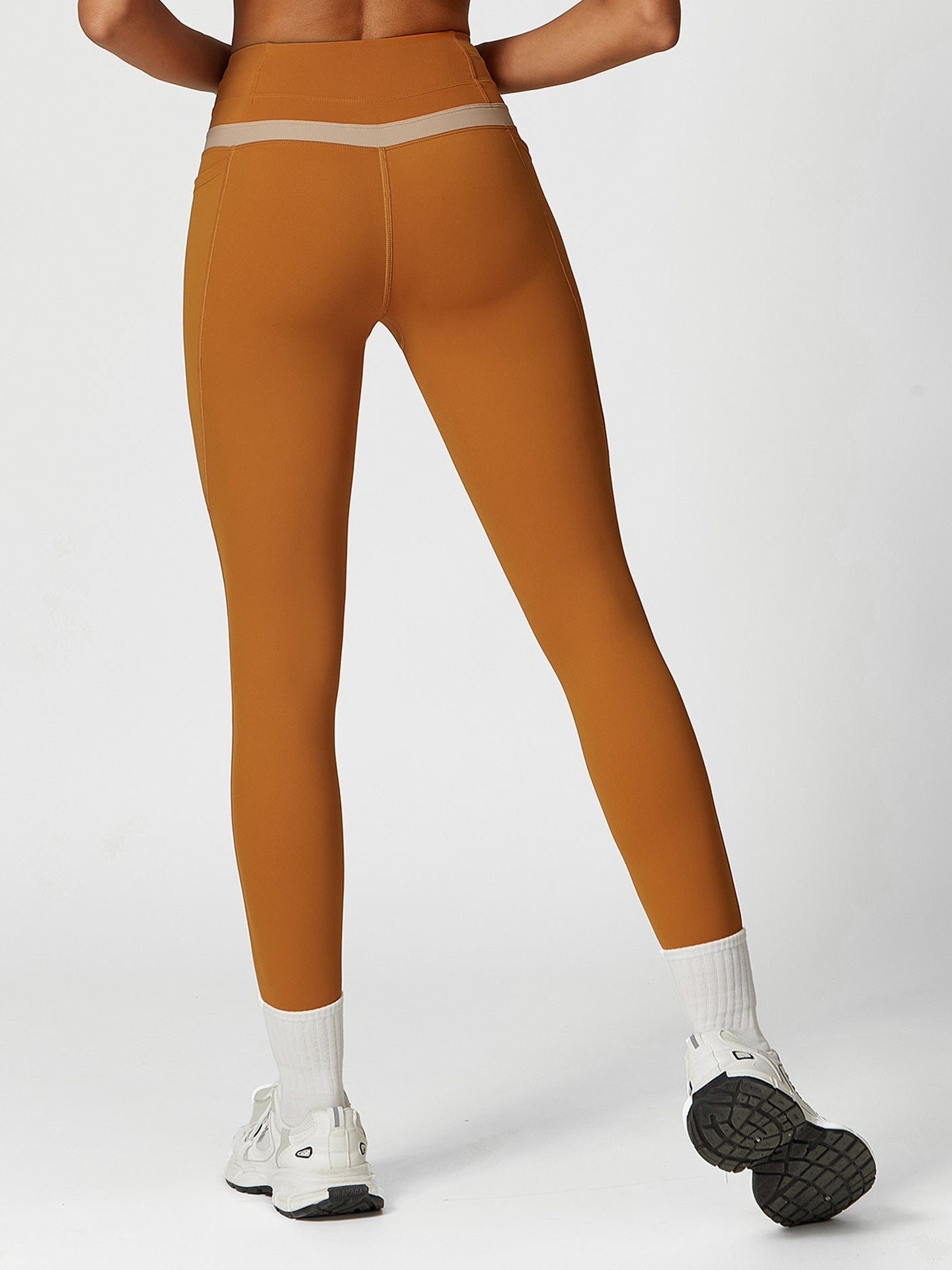 Plain Caramel Classic Brown Gray Trousers