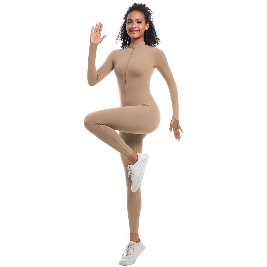Zippered Yoga Jumpsuit