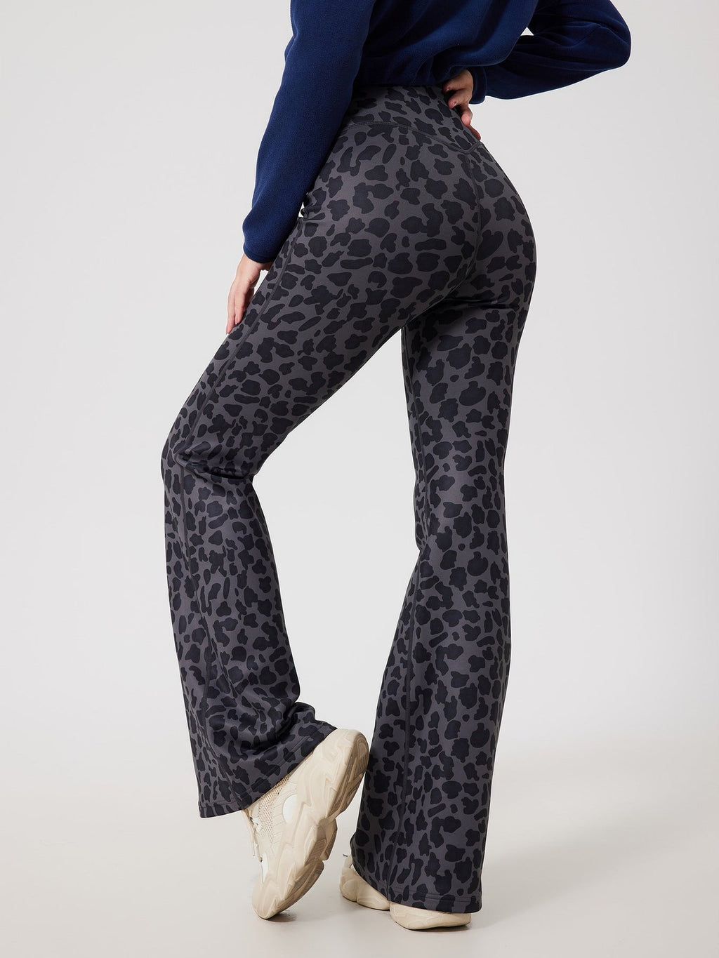 Leopard Print Bell-Bottom Yoga Pants