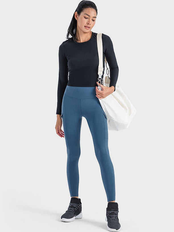 سترة يوغا ذات شريط عمودي