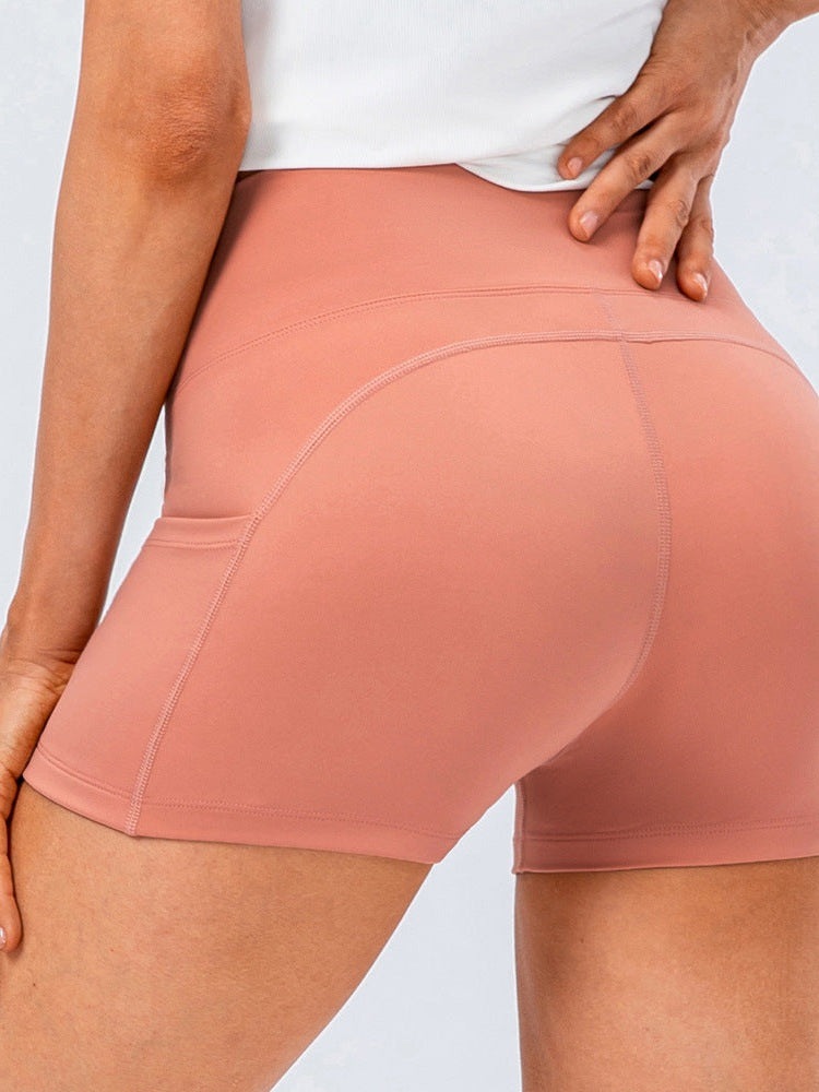 Yoga-Shorts mit hohem Bund