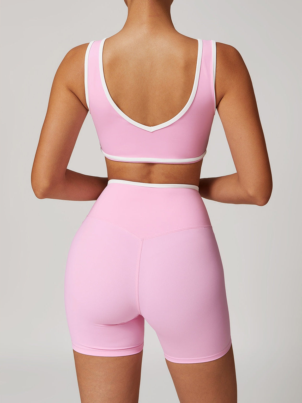 Cropped Wide-Shoulder Sports Bra