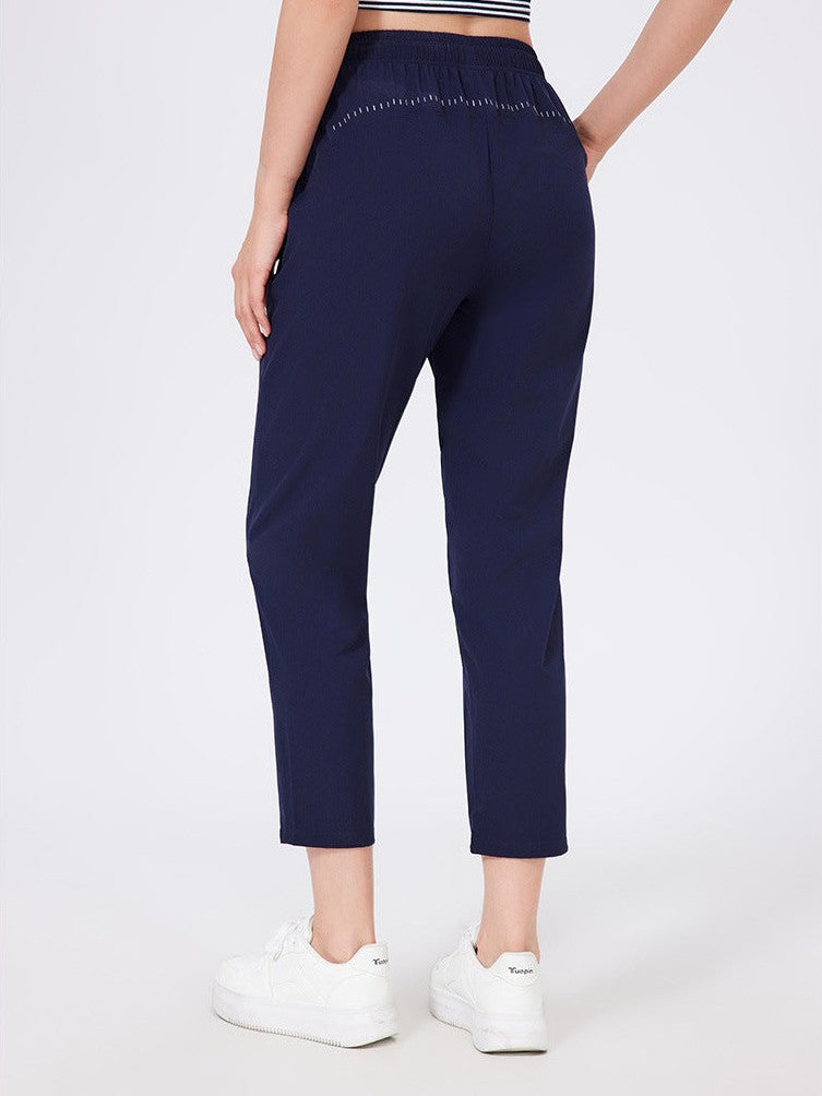 Ankle-Tied Cropped Sweatpants