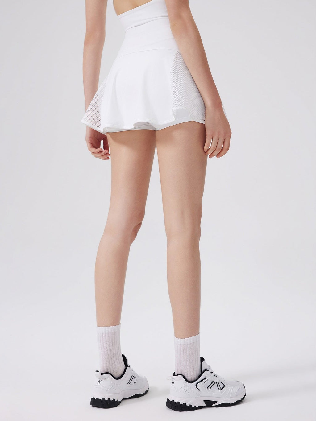 Three Dimensional Mesh Cutout Skirt