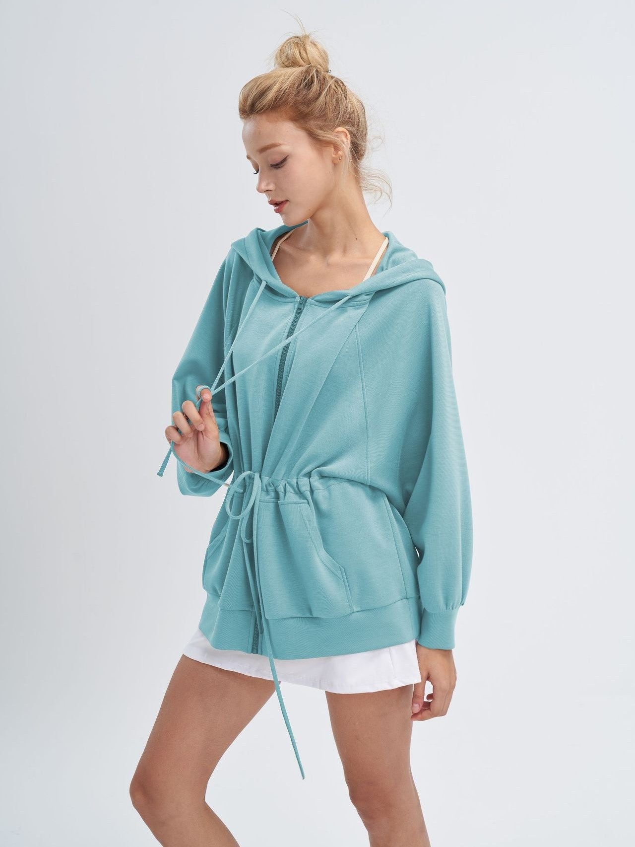 Kapuzenjacke mit Reißverschluss