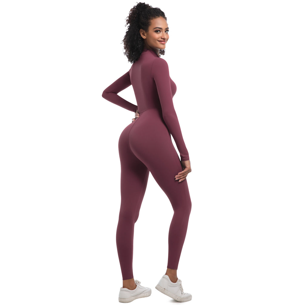 Zippered Yoga Jumpsuit