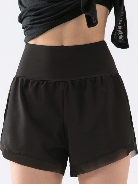 Yoga-Shorts mit hohem Bund