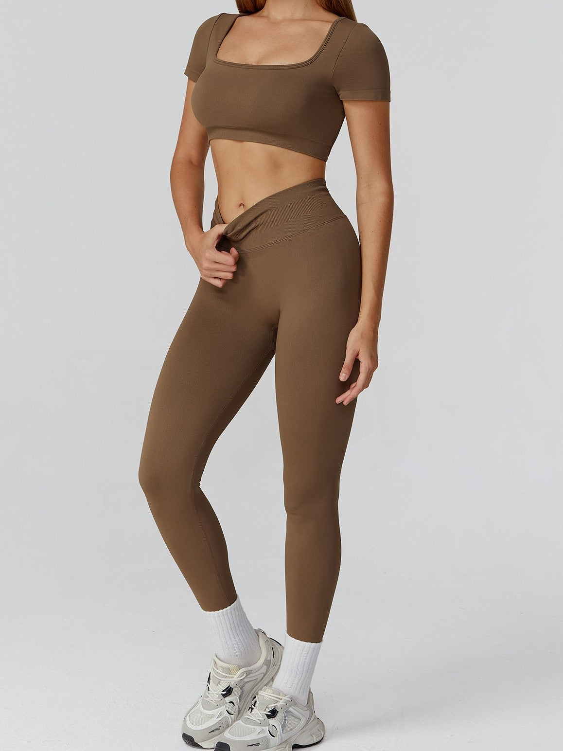 Seamless High-Waist Yoga Trousers