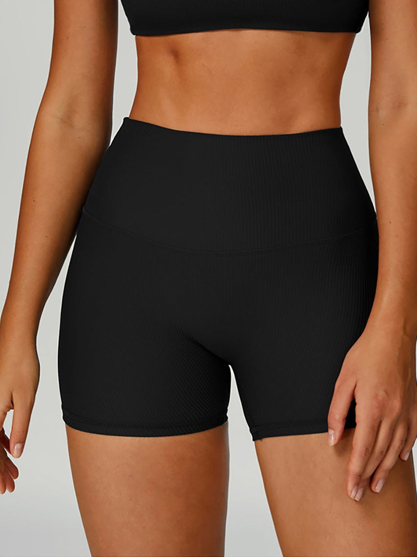 شورت يوغا بخيوط عالية الخصر