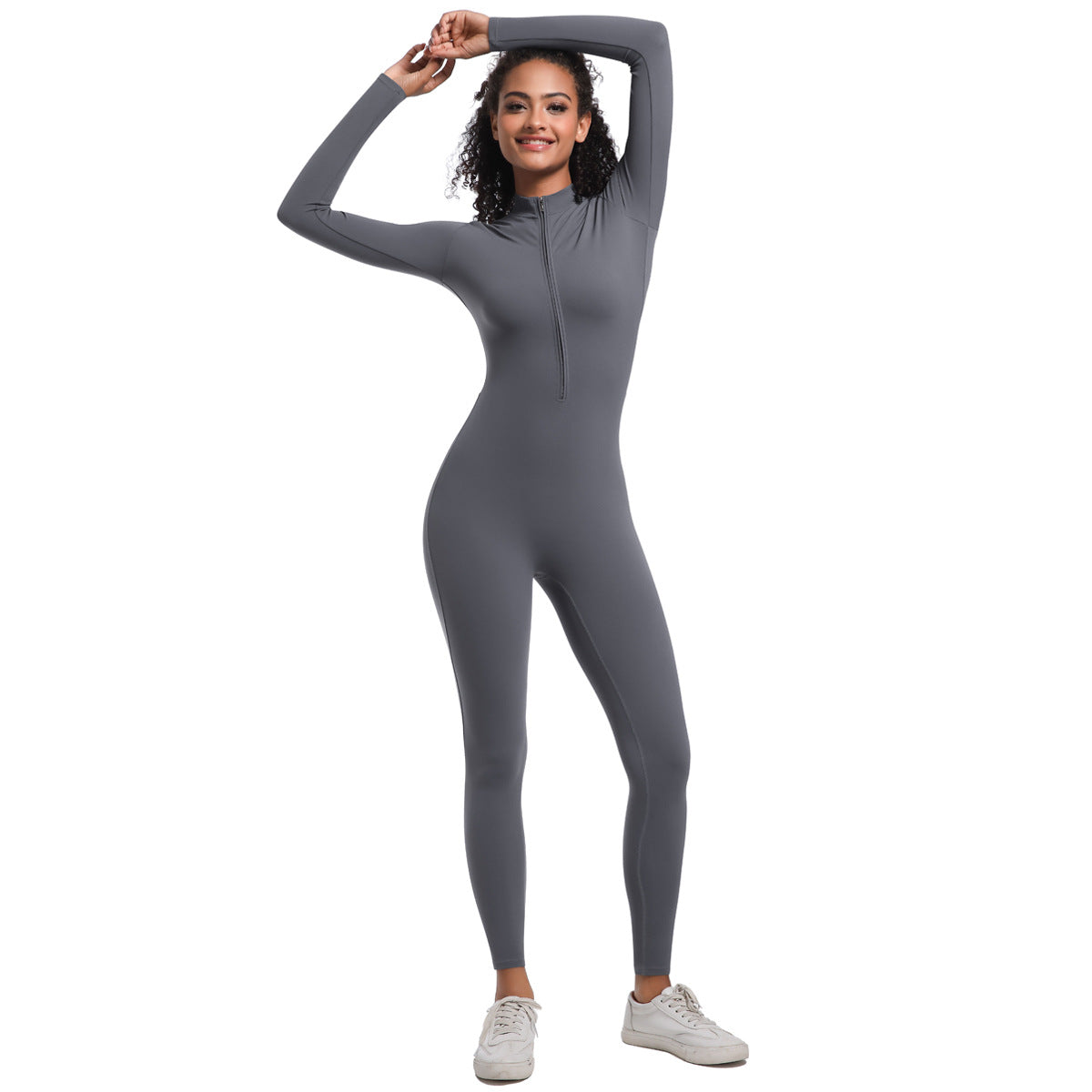 Zippered Yoga Jumpsuit