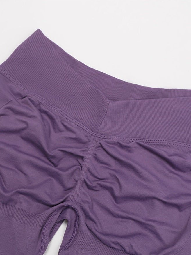 بنطال يوغا عالي الخصر بدون درزات