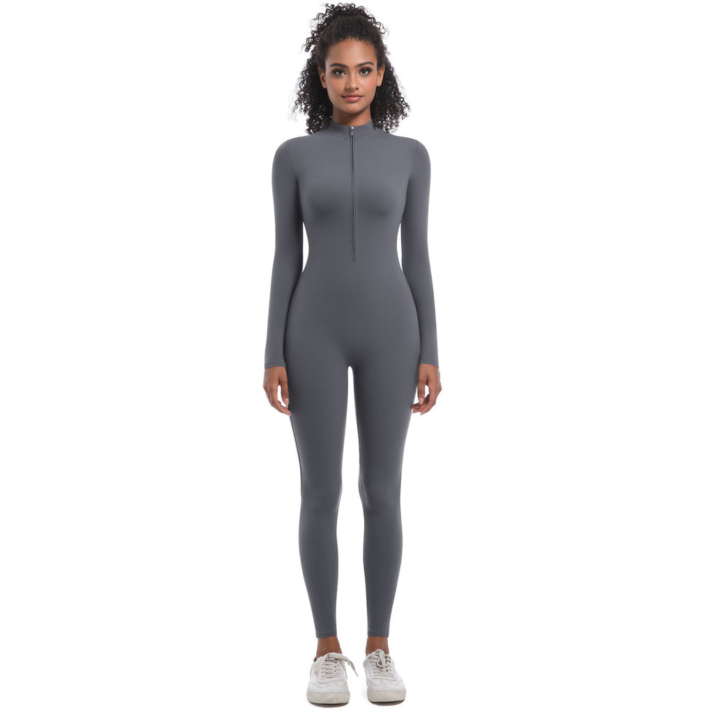 Zippered Yoga Jumpsuit
