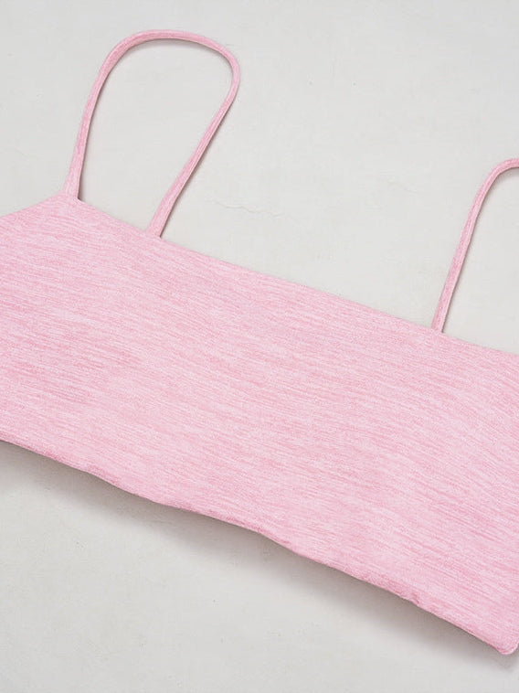 Double-Strap Cutout-Back Sports Bra