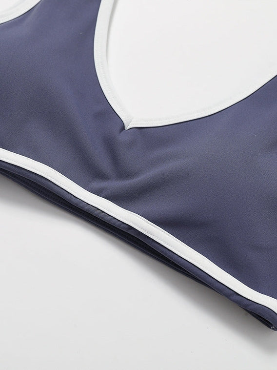 Cropped Wide-Shoulder Sports Bra