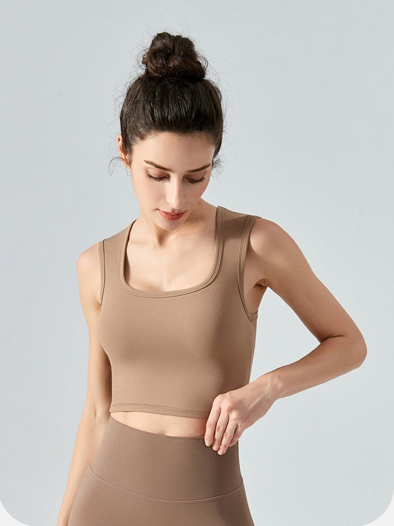Sports Bra Square Collar