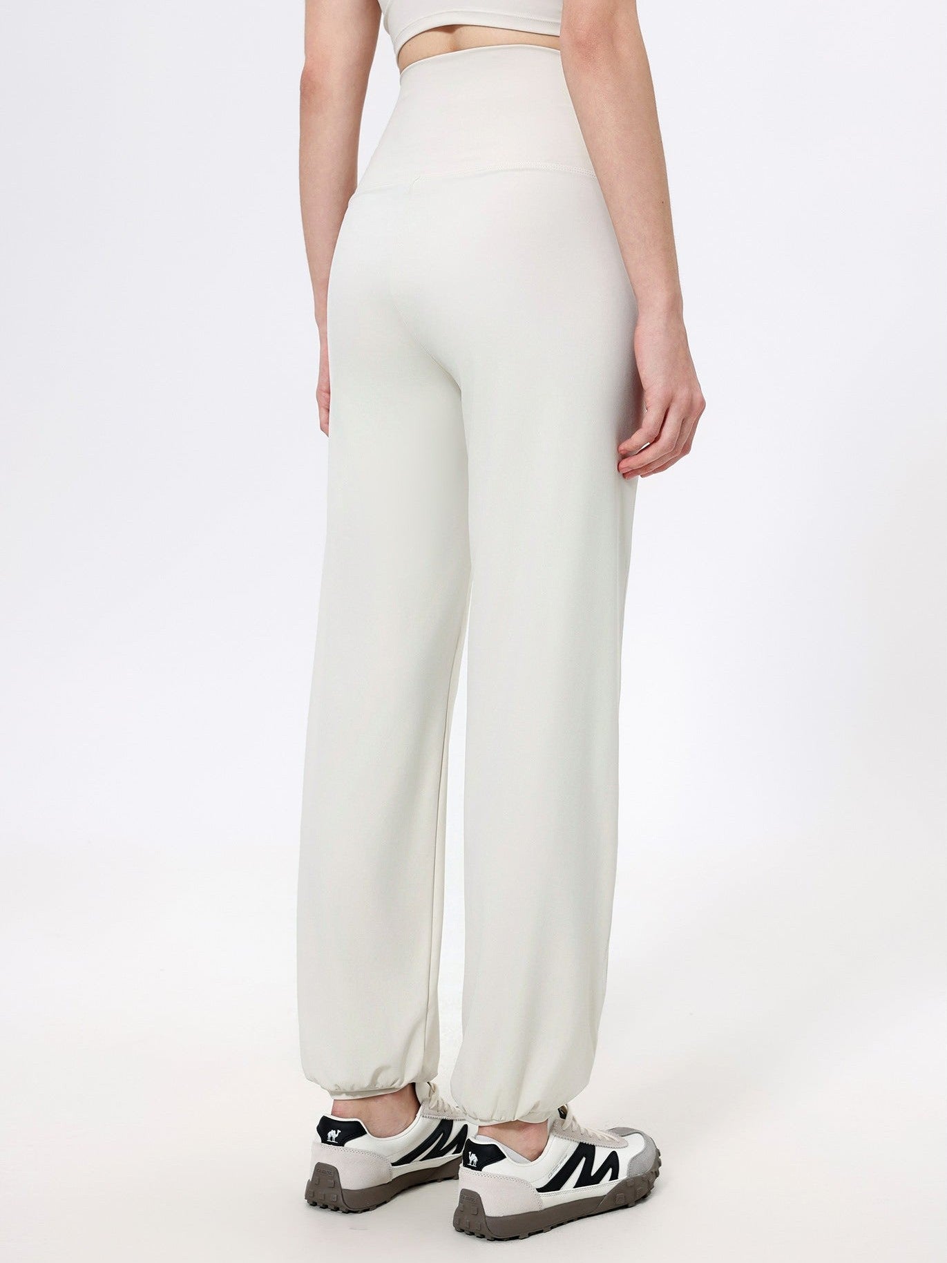 High-Waist Ankle-Tied Trousers