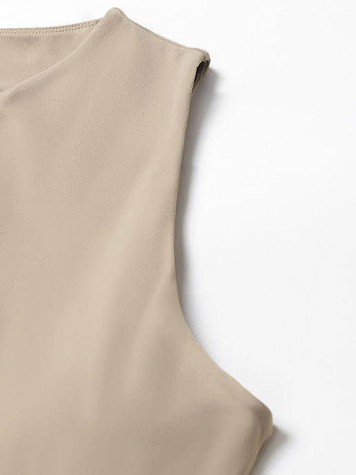 Two-Piece Stand Collar Dress