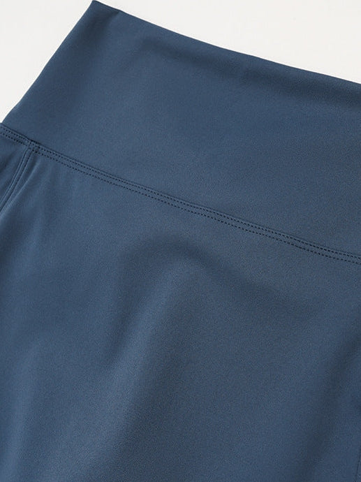 High-Waist Pleated Yoga Shorts