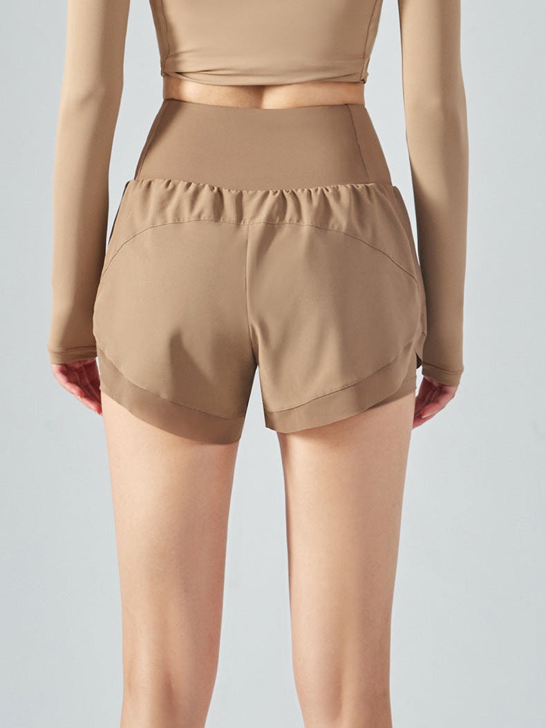 Yoga-Shorts mit hohem Bund