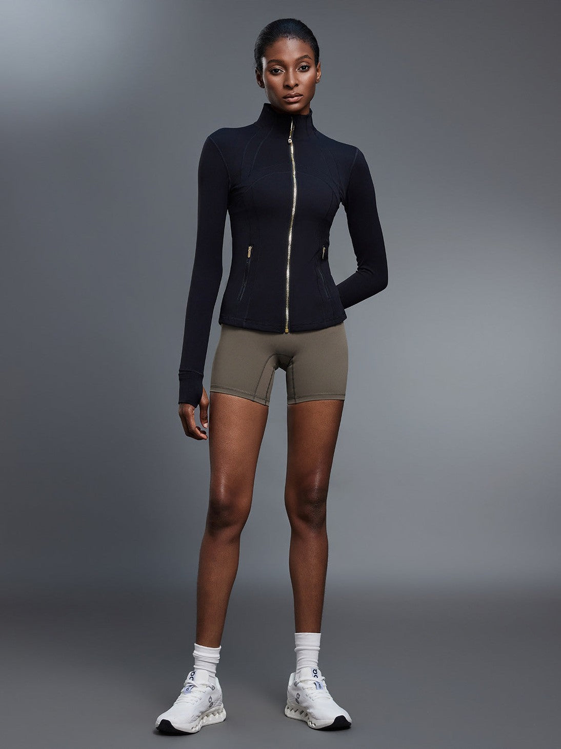 Black with Golden Buckle Zipper