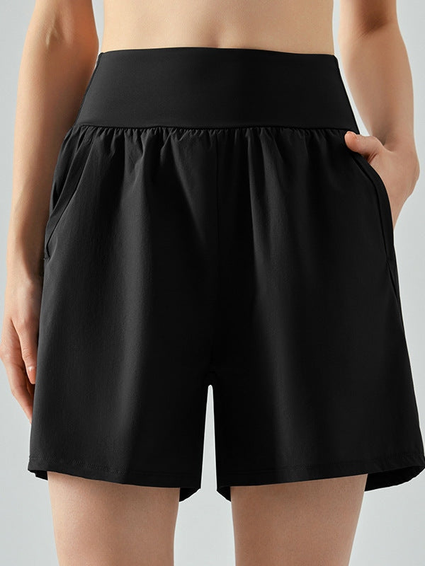 شورت يوغا عالي الخصر