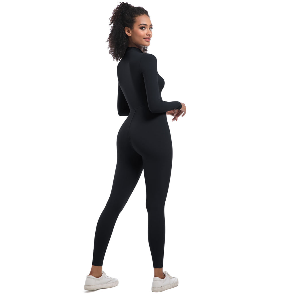 Zippered Yoga Jumpsuit