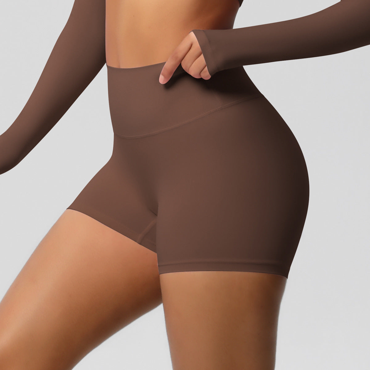 شورت يوغا عالي الخصر