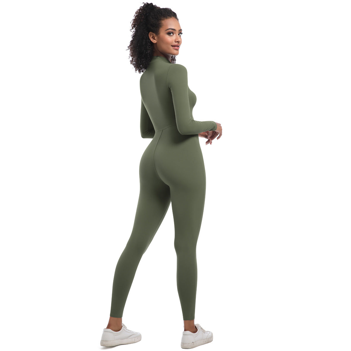 Zippered Yoga Jumpsuit