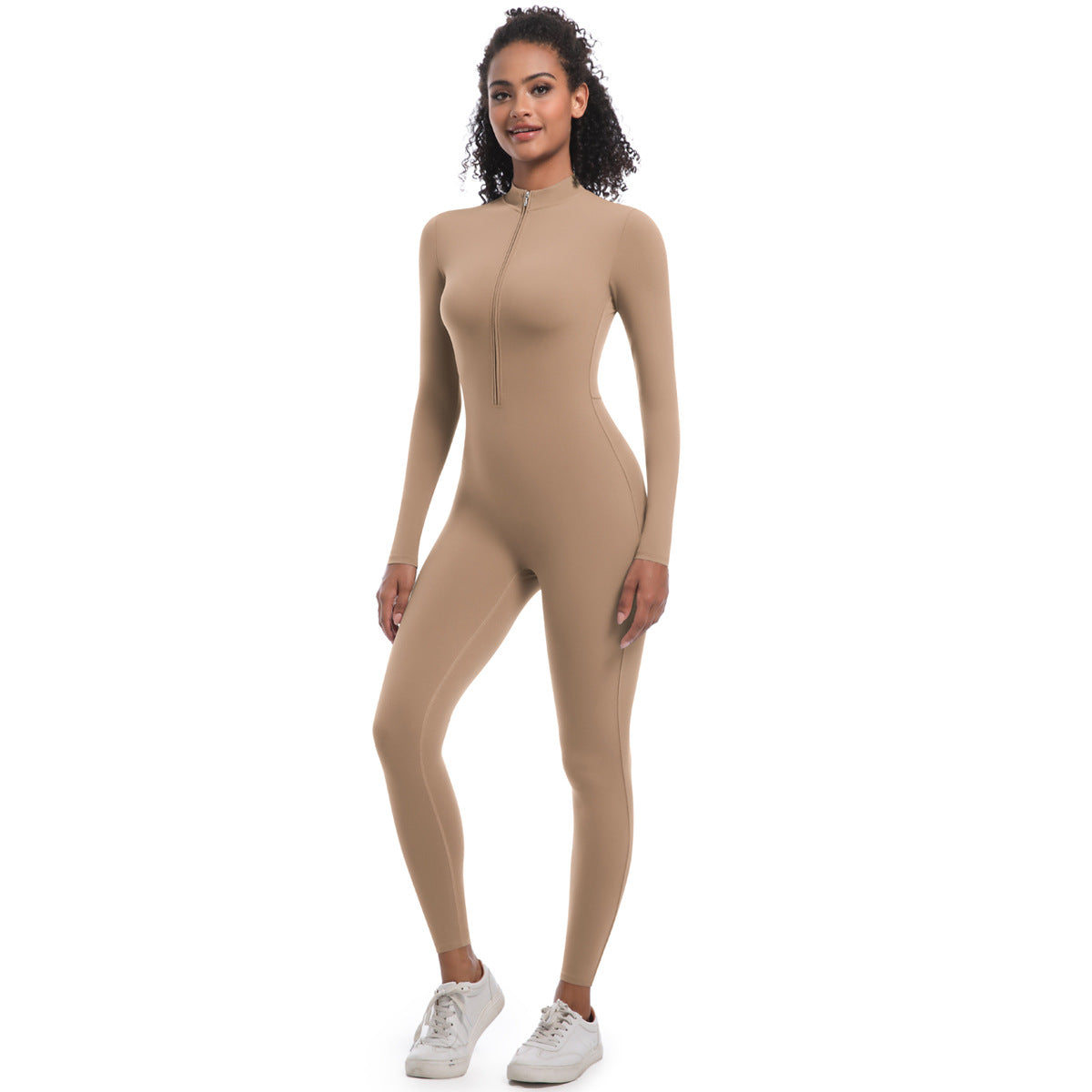 Zippered Yoga Jumpsuit