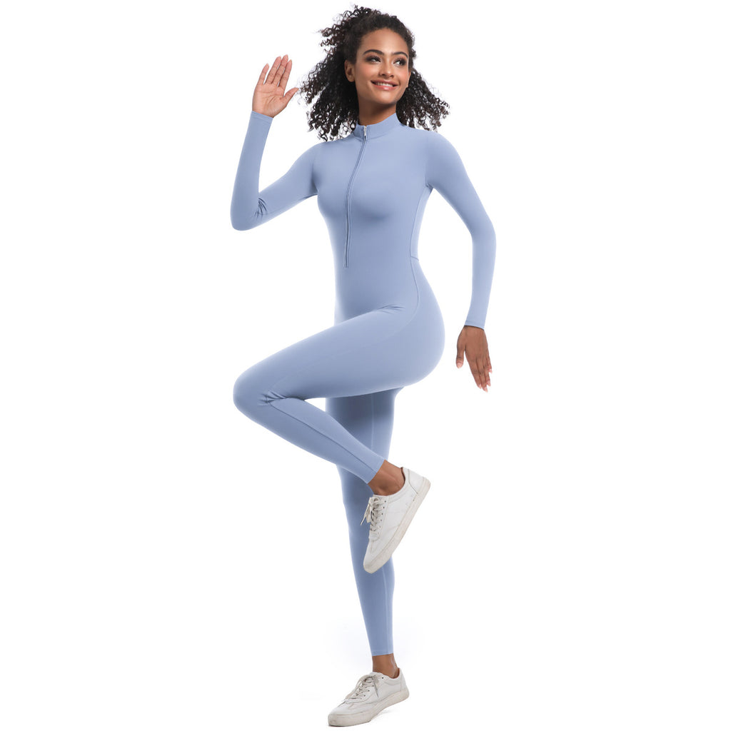 Zippered Yoga Jumpsuit