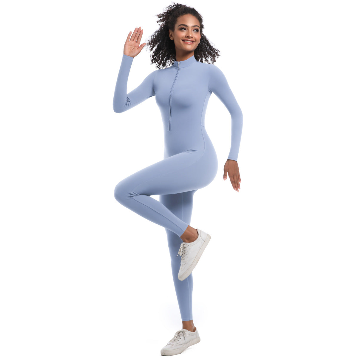 Zippered Yoga Jumpsuit