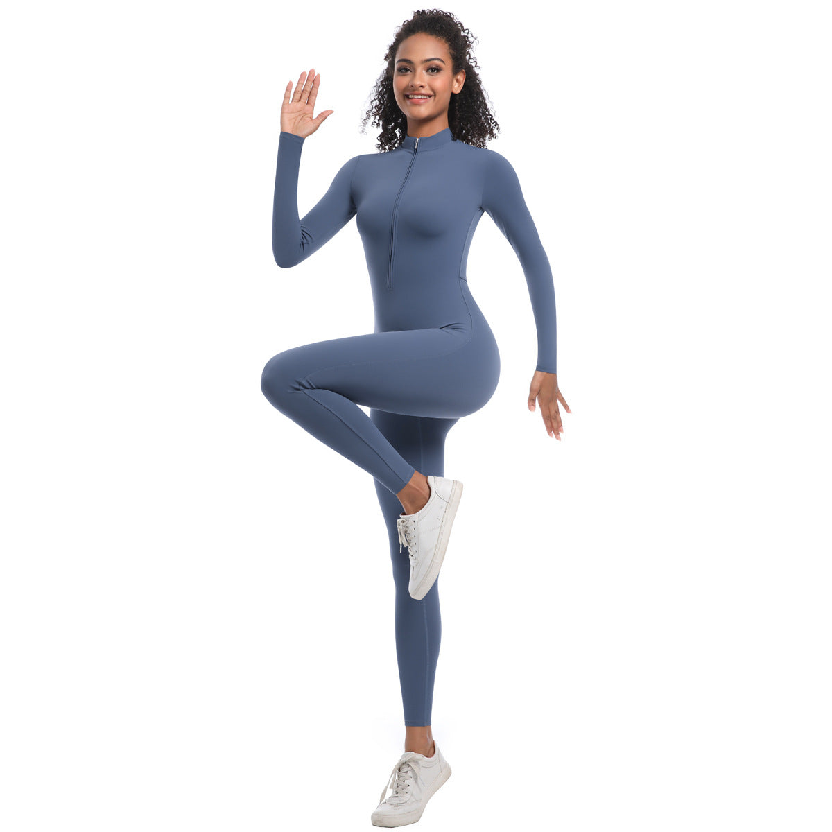 Zippered Yoga Jumpsuit