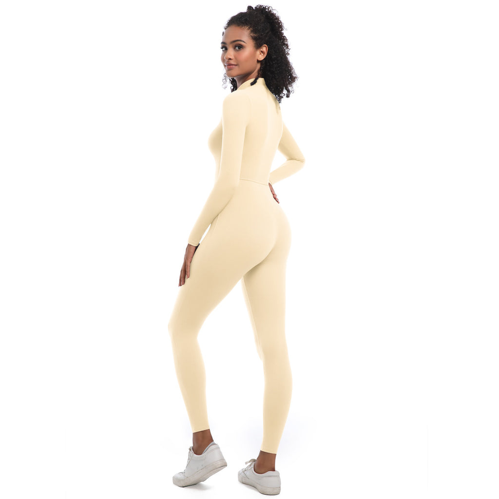 Zippered Yoga Jumpsuit