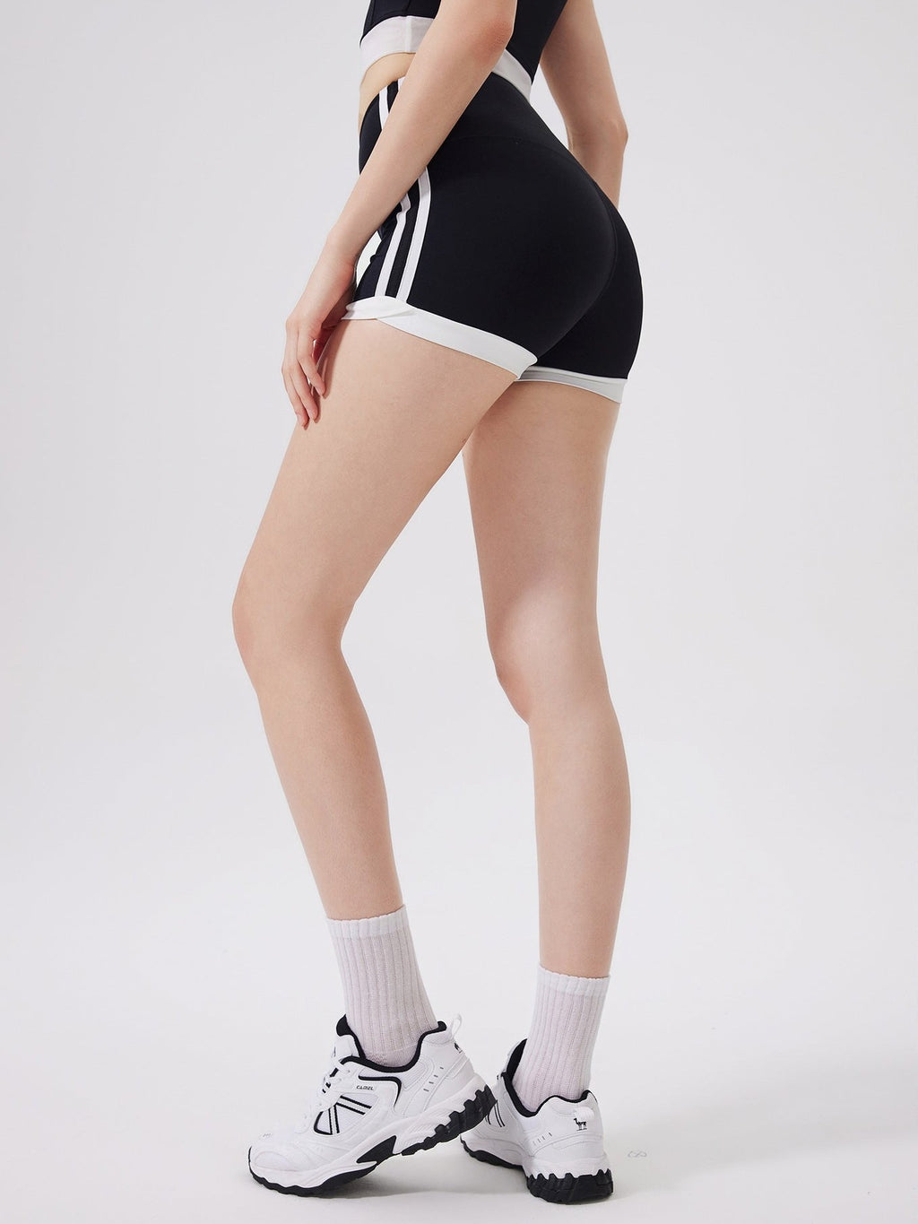 Stripe High-Waist Shorts
