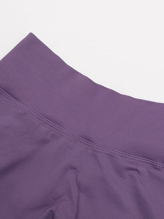 بنطال يوغا عالي الخصر بدون درزات