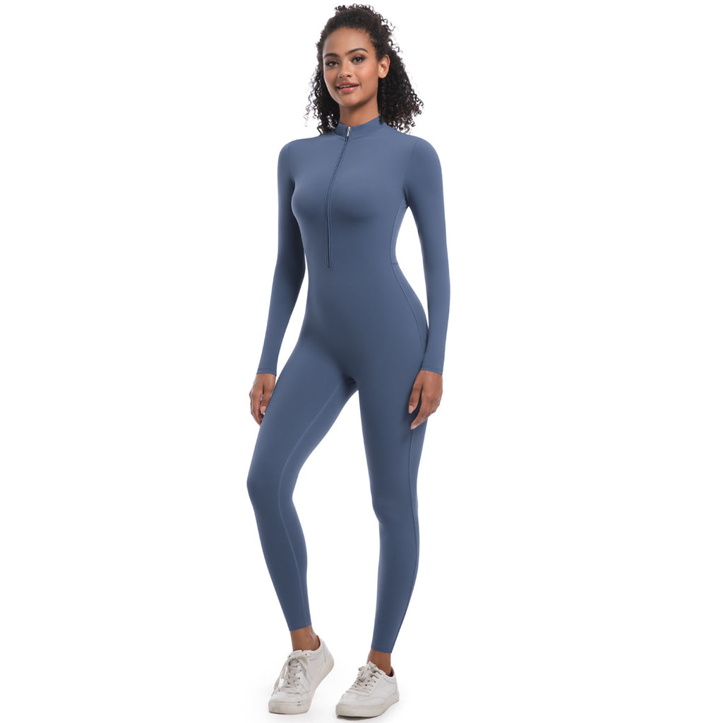 Zippered Yoga Jumpsuit