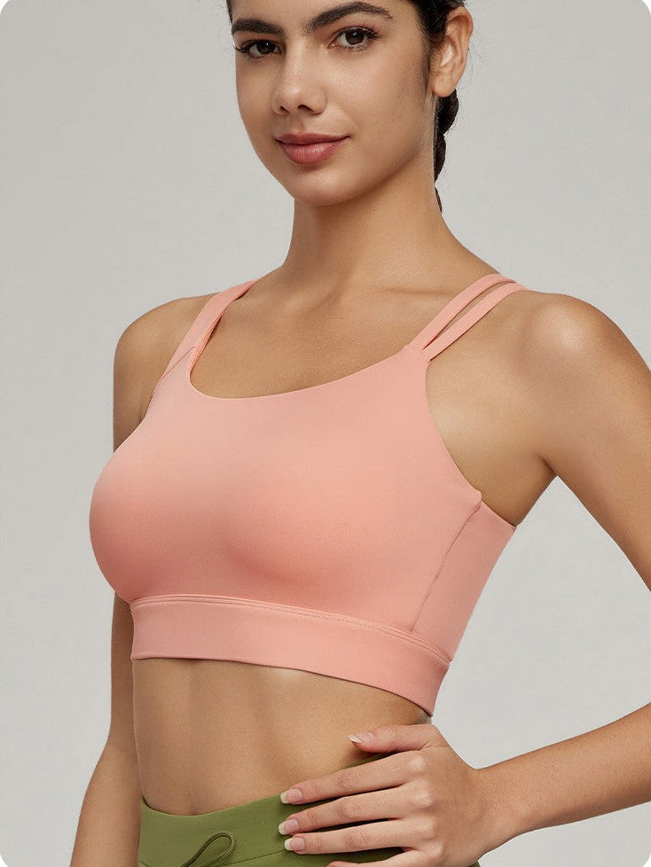 Asymmetric Crossback Sports Bra