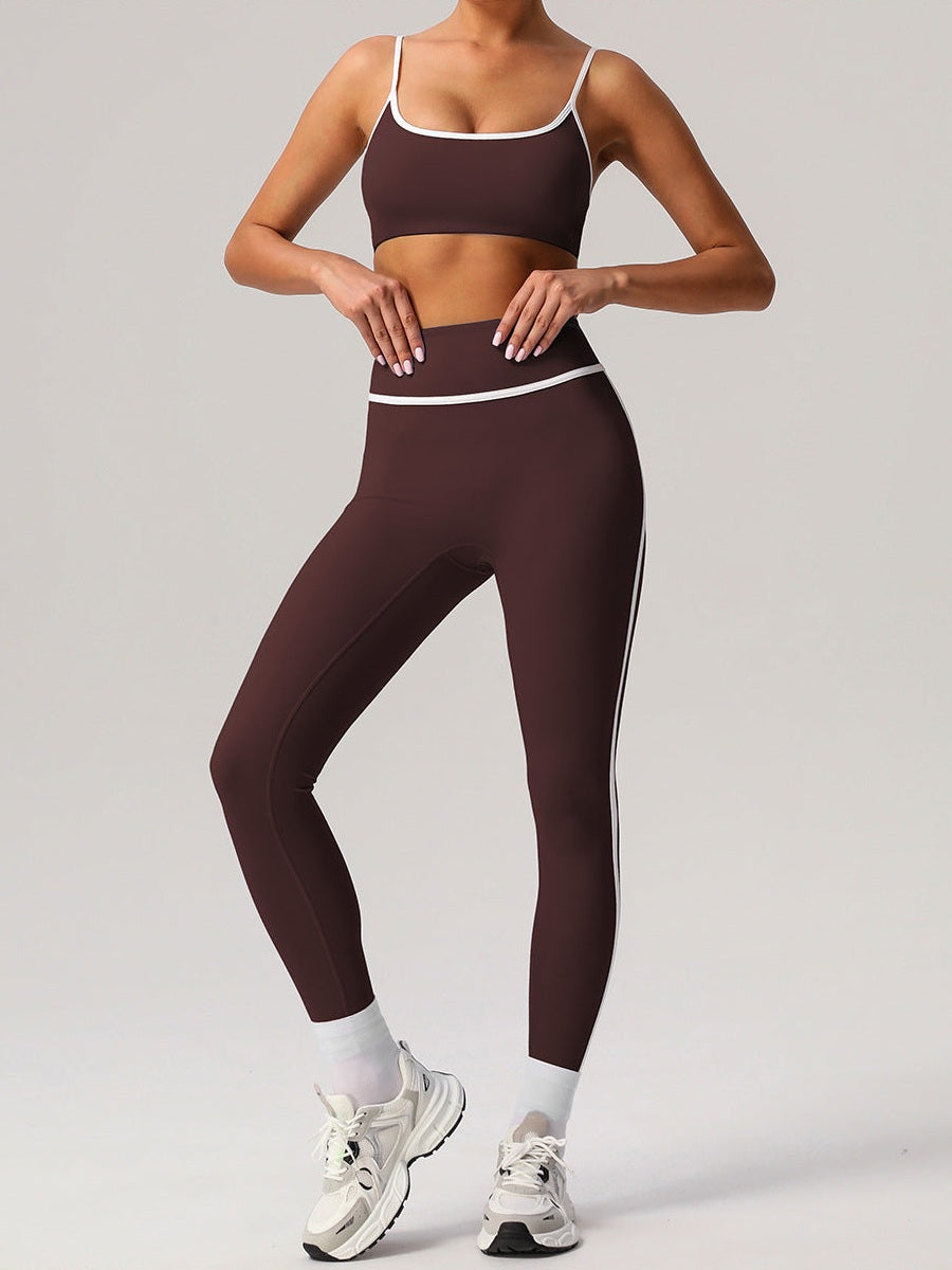 حمالة صدر رياضية متباينة اللون مع وسادات